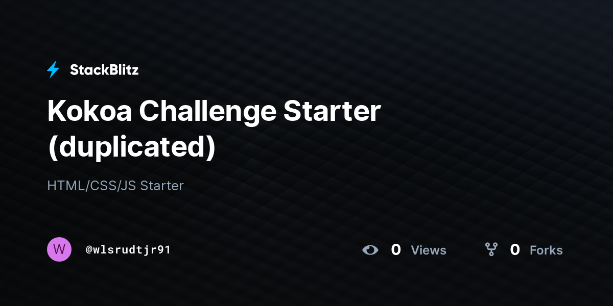 Kokoa Challenge Starter (duplicated) - StackBlitz