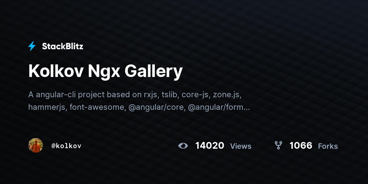 Kolkov Ngx Gallery - StackBlitz