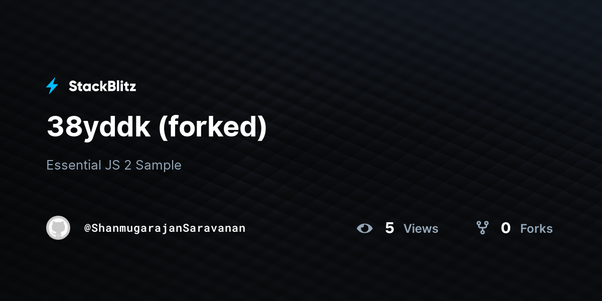 38yddk (forked) - StackBlitz