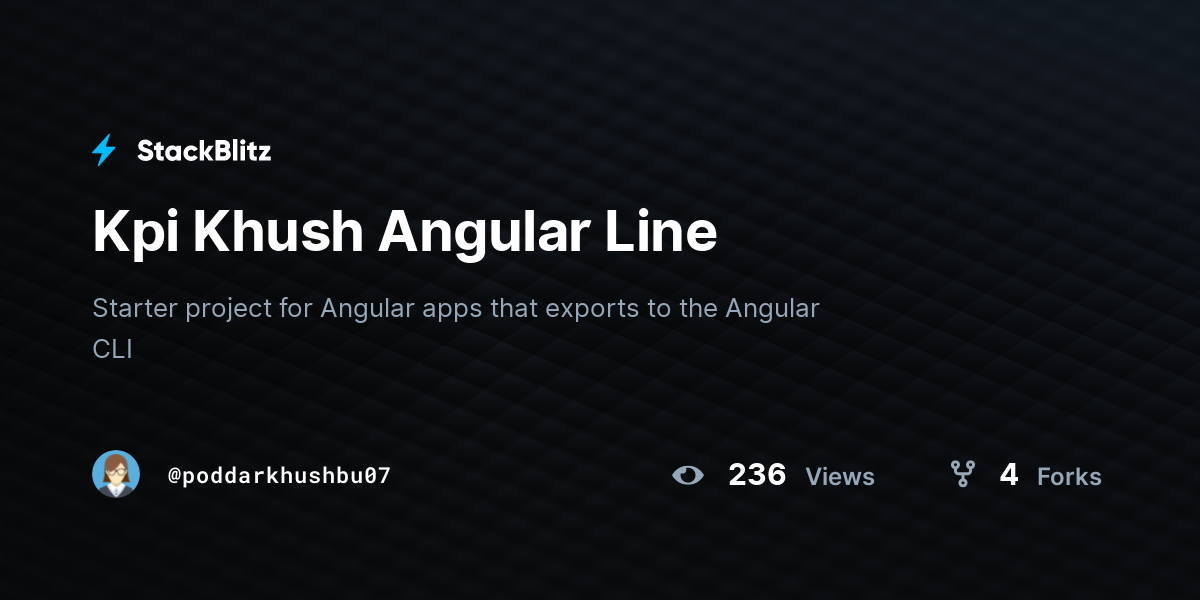 Kpi Khush Angular Line - StackBlitz