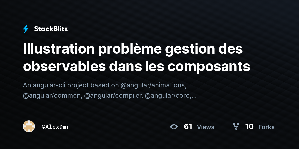 Illustration problème gestion des observables dans les composants ...