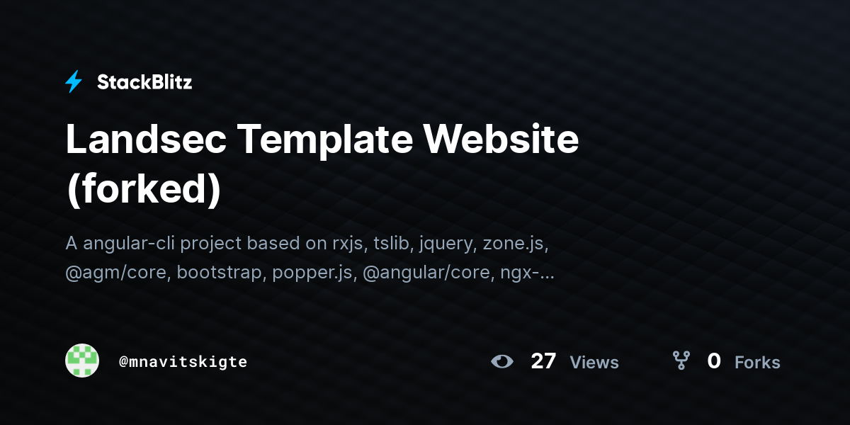 Landsec Template Website (forked) - StackBlitz