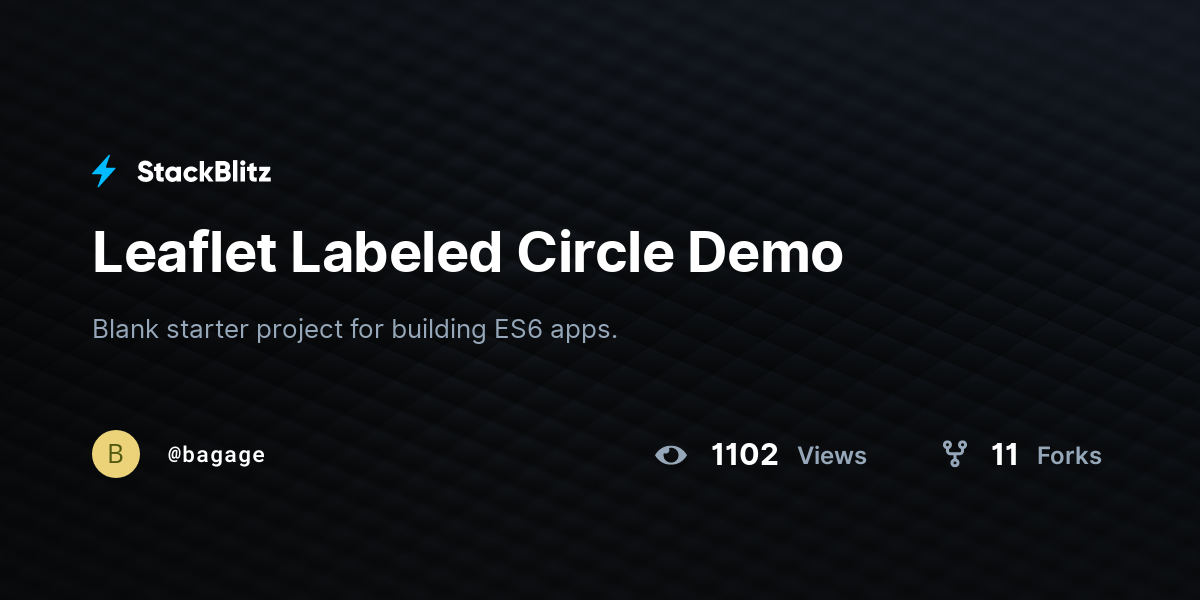 Leaflet Labeled Circle Demo - StackBlitz