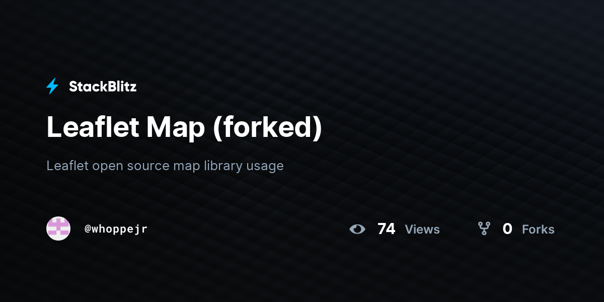 Leaflet Map (forked) - StackBlitz