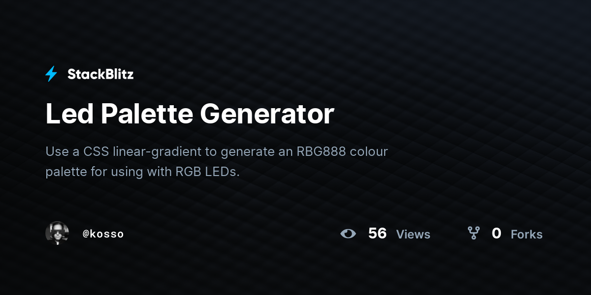 Led Palette Generator - StackBlitz