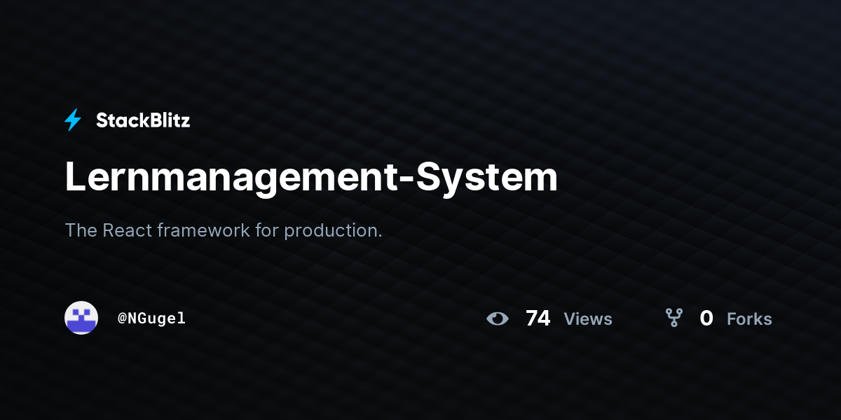 Lernmanagement-System - StackBlitz