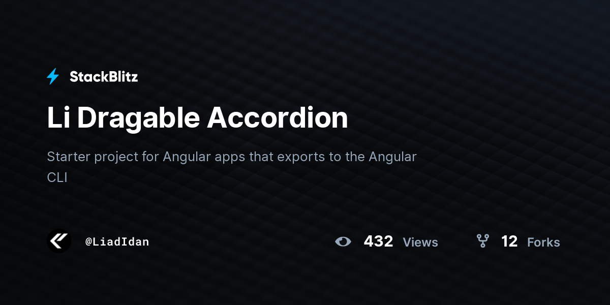 Li Dragable Accordion - StackBlitz