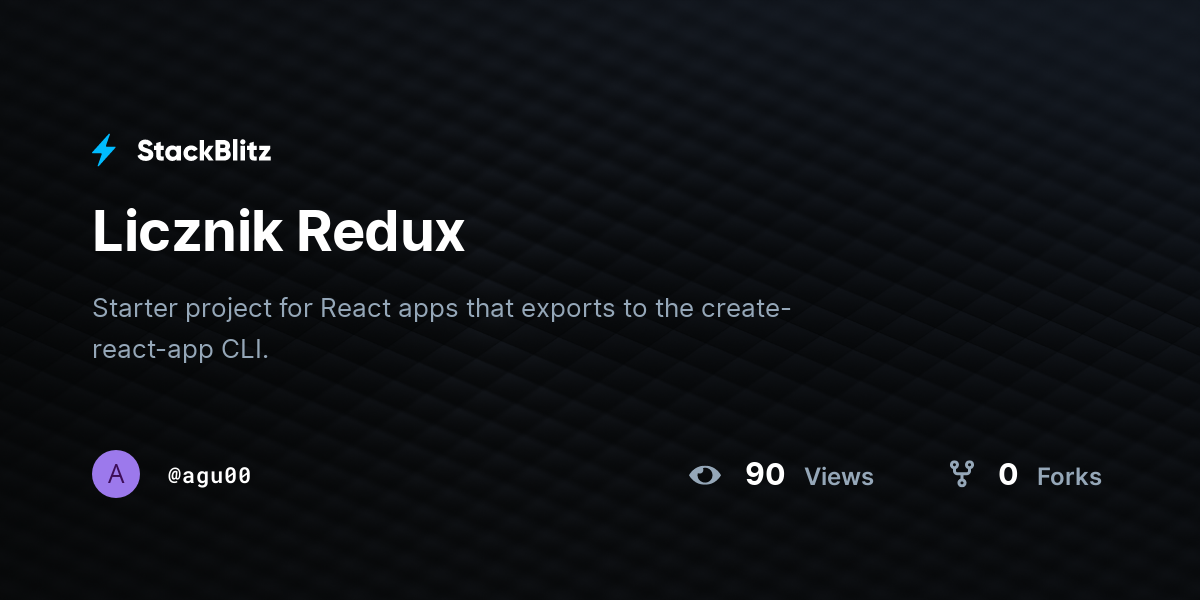 Licznik Redux - StackBlitz