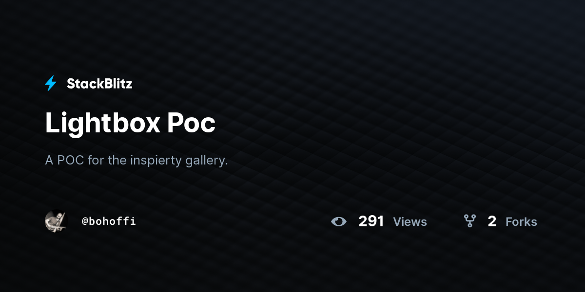 Lightbox Poc - StackBlitz