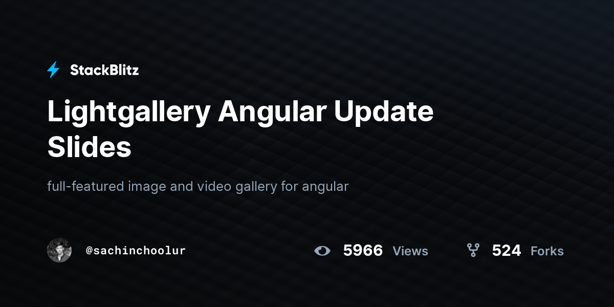 Lightgallery Angular Update Slides - StackBlitz