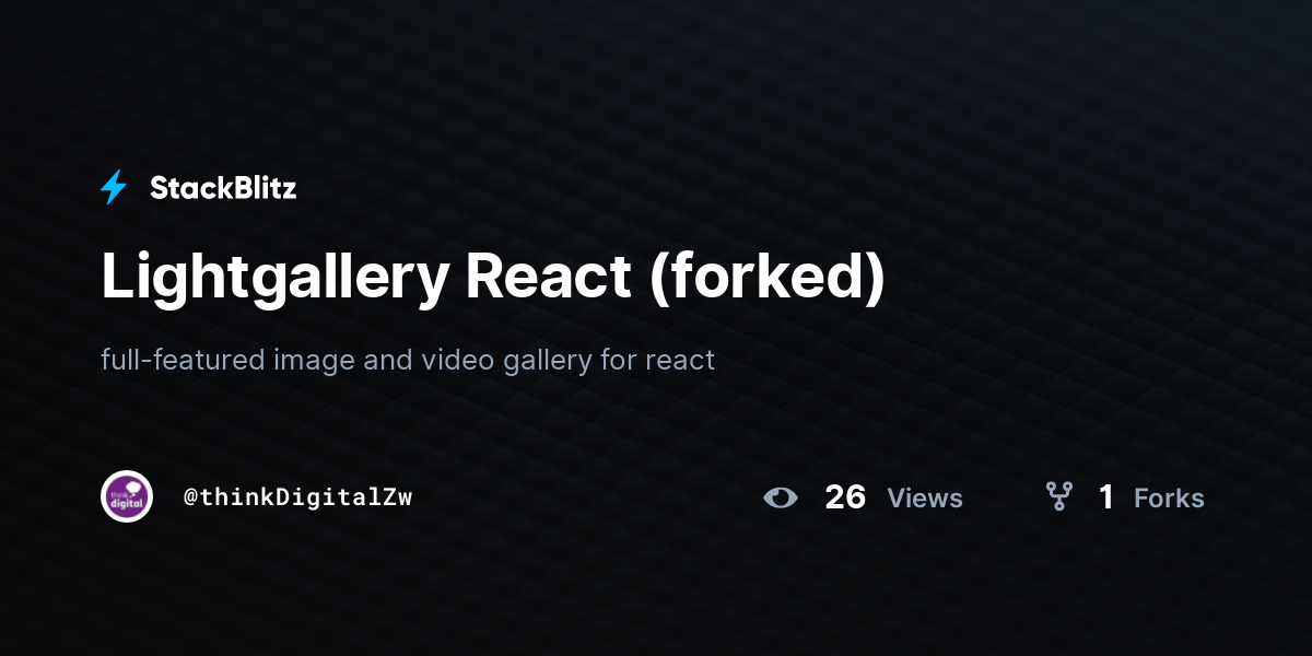 Lightgallery React (forked) - StackBlitz