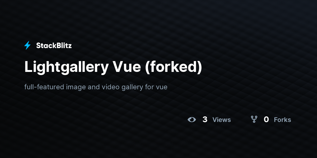 Lightgallery Vue (forked) - StackBlitz
