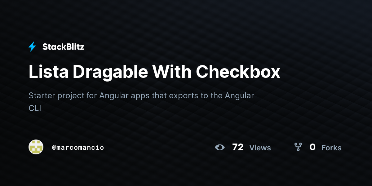 Lista Dragable With Checkbox - StackBlitz