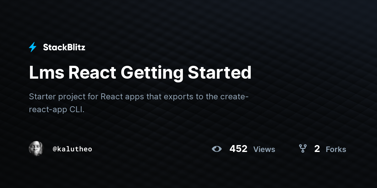 Lms React Getting Started - StackBlitz