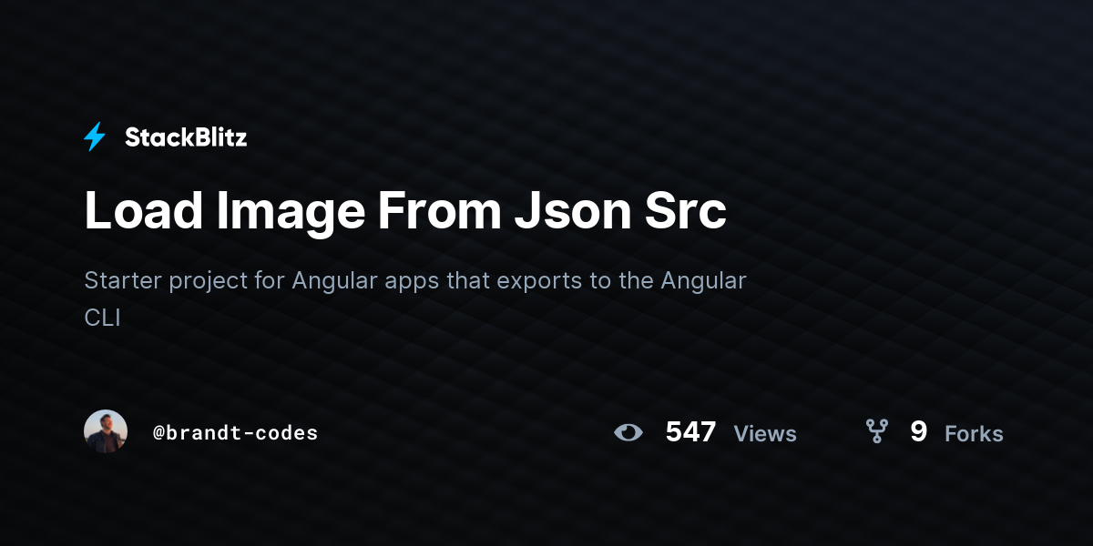 Load Image From Json Src - StackBlitz