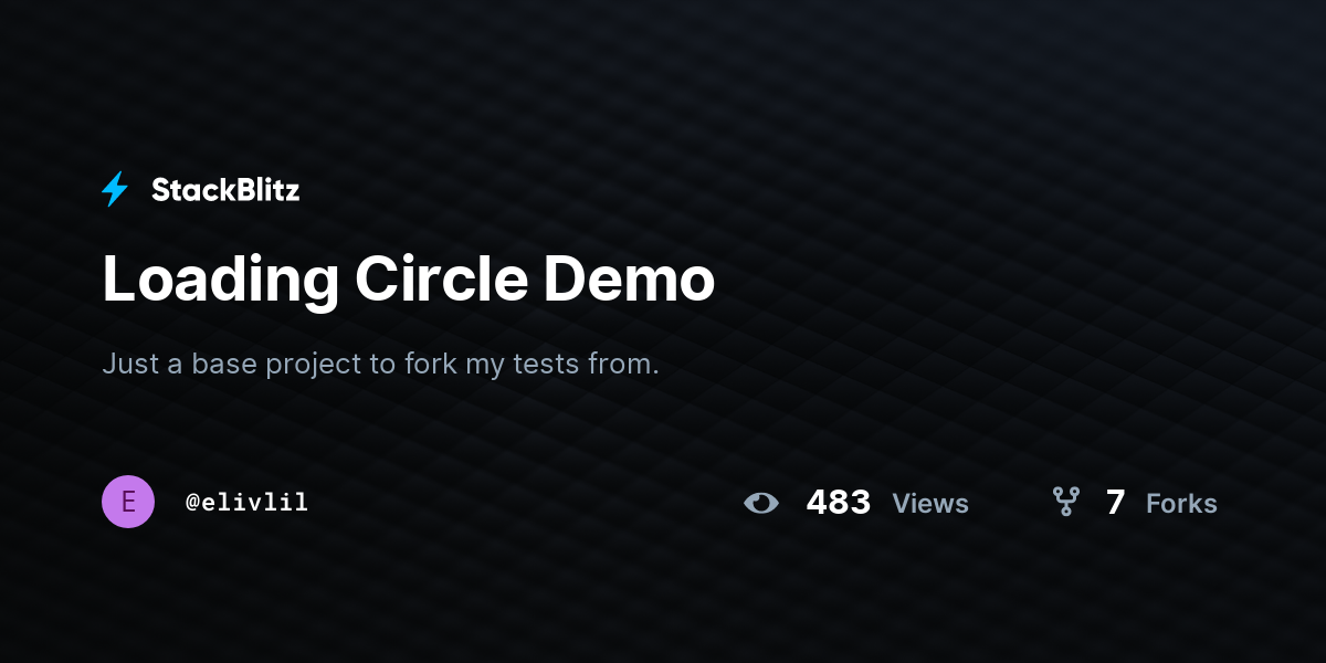 Loading Circle Demo - StackBlitz