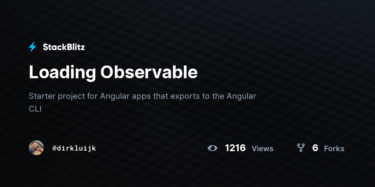 Loading Observable - StackBlitz