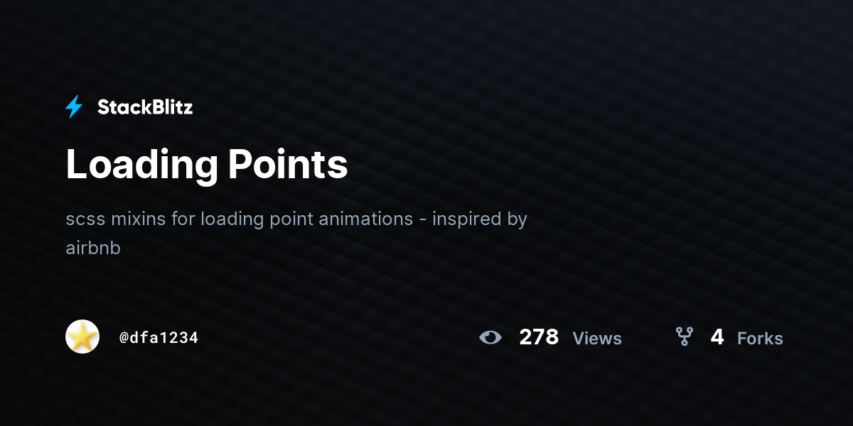 Loading Points - StackBlitz