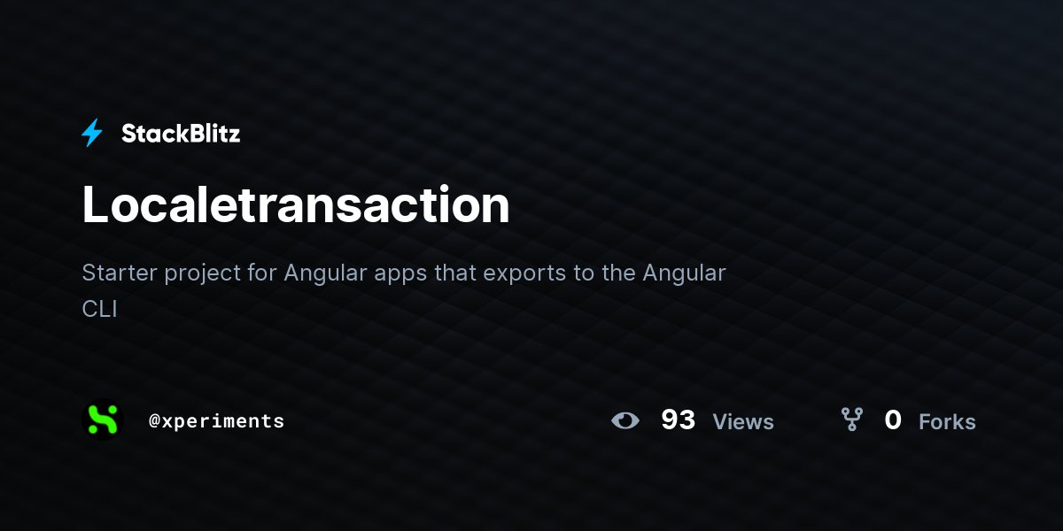 Localetransaction - StackBlitz
