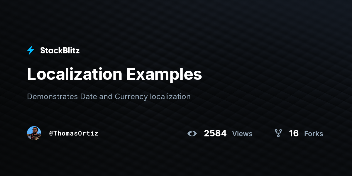 Localization Examples - StackBlitz
