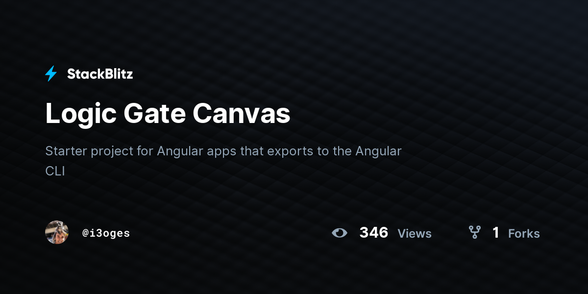 Logic Gate Canvas - StackBlitz