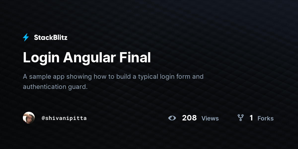 Login Angular Final - StackBlitz