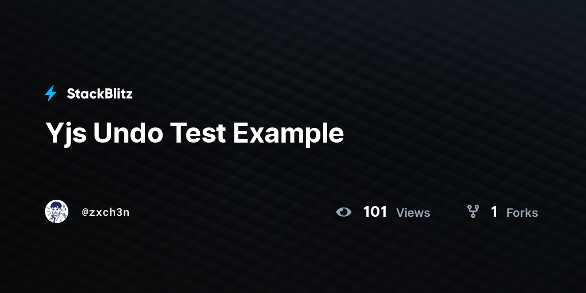 Yjs Undo Test Example - StackBlitz