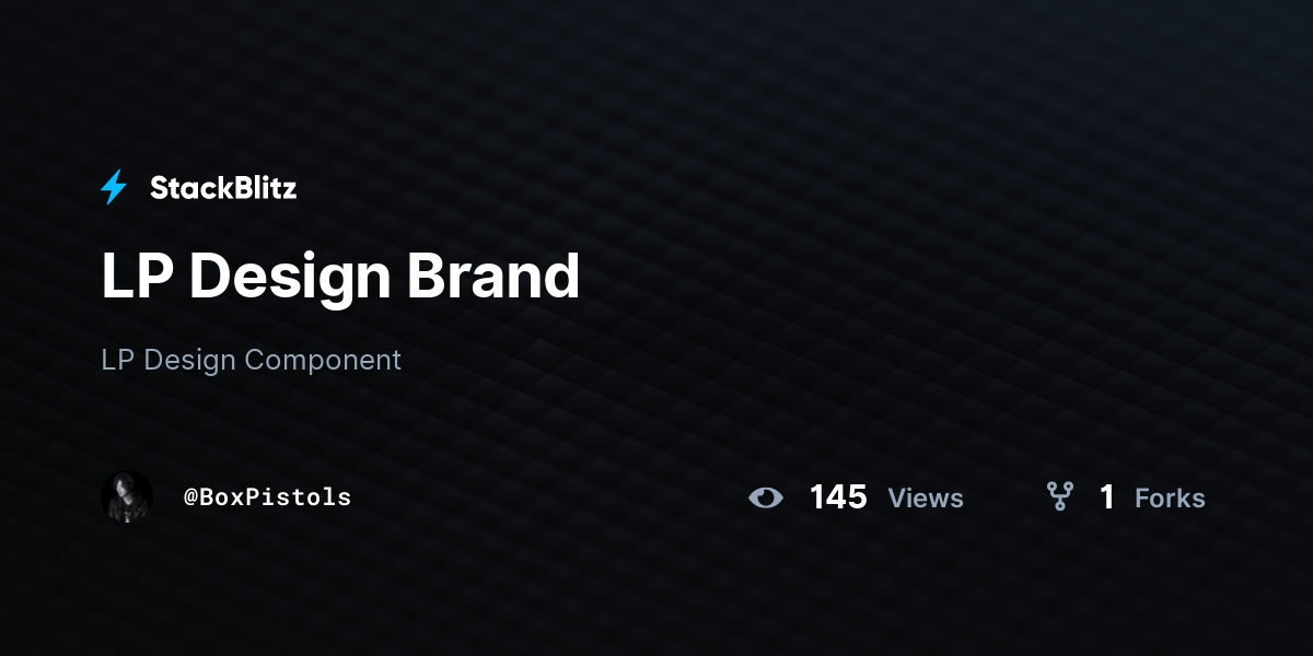LP Design Brand - StackBlitz