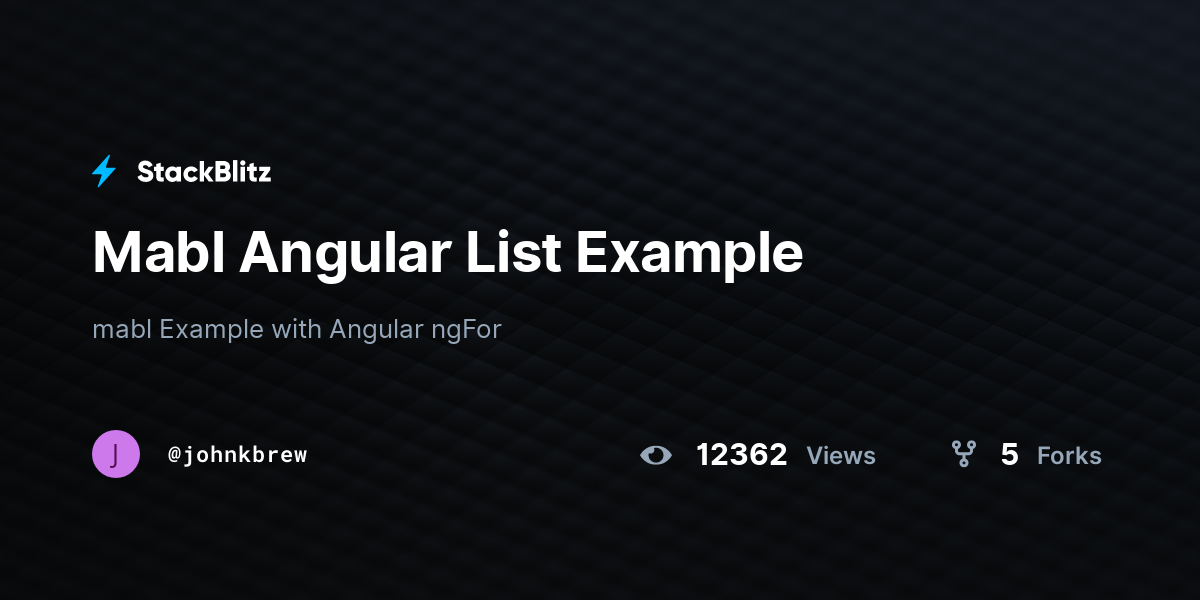 Angular List Example