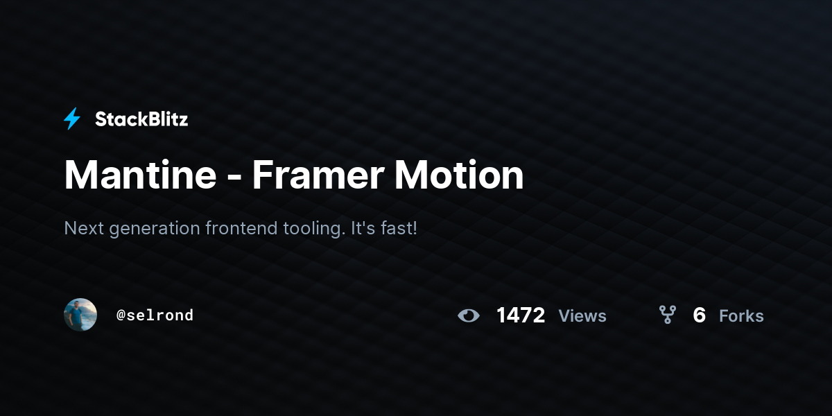 Mantine - Framer Motion - StackBlitz