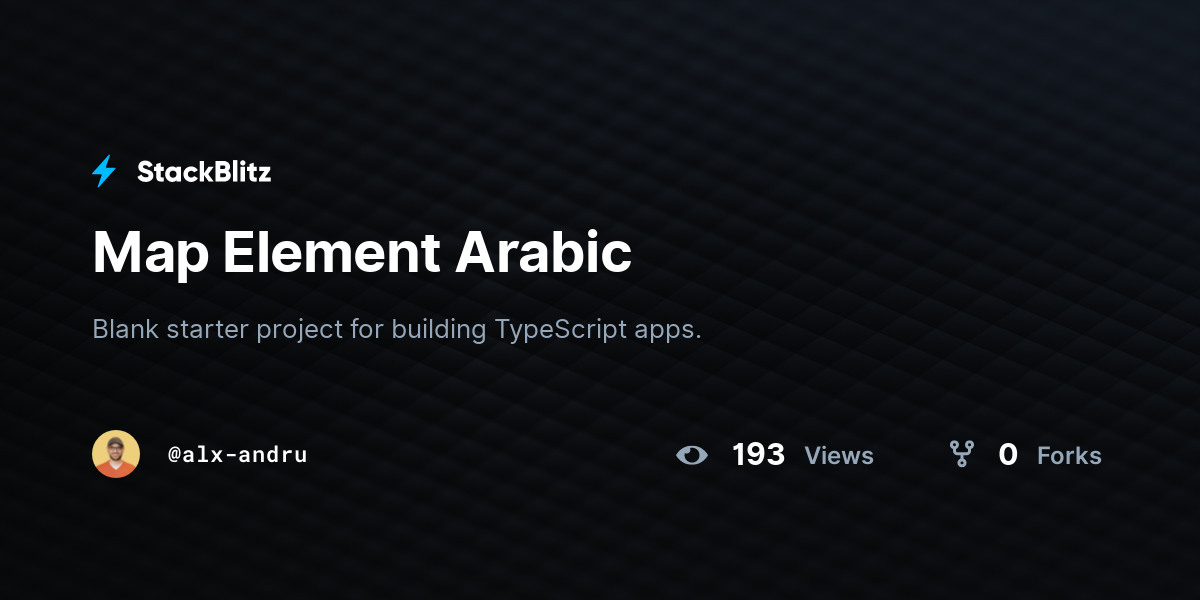 Map Element Arabic - StackBlitz