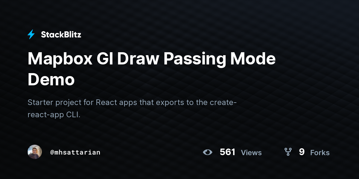 Mapbox Gl Draw Passing Mode Demo StackBlitz