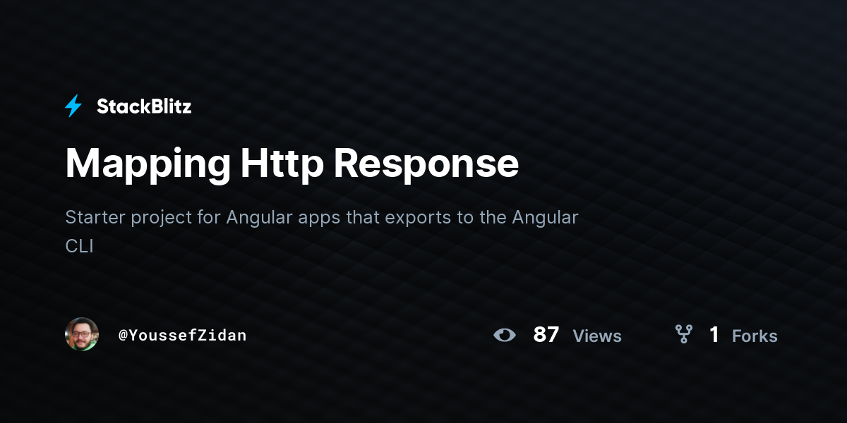 Mapping Http Response - StackBlitz