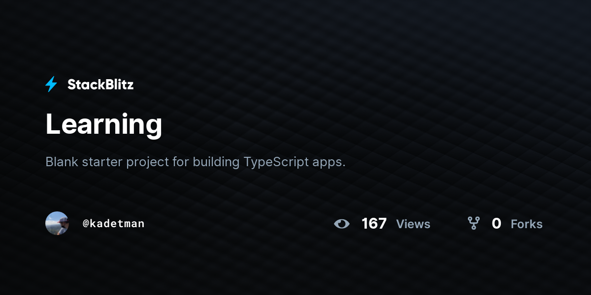 Learning - StackBlitz
