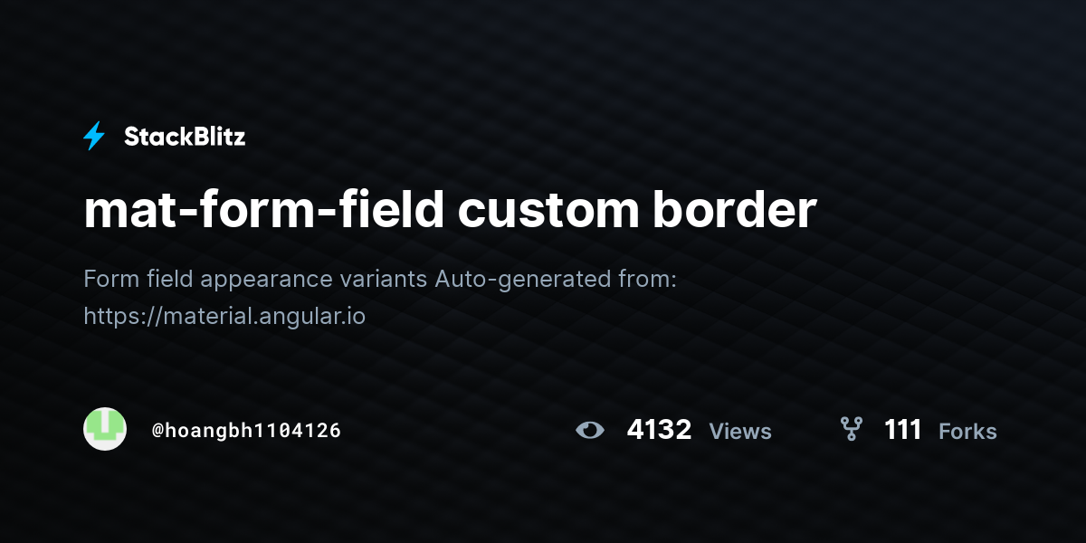 mat-form-field custom border - StackBlitz