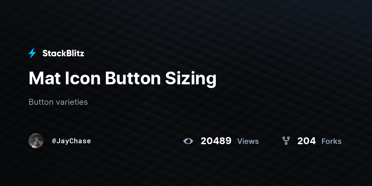Mat Icon Button Sizing StackBlitz