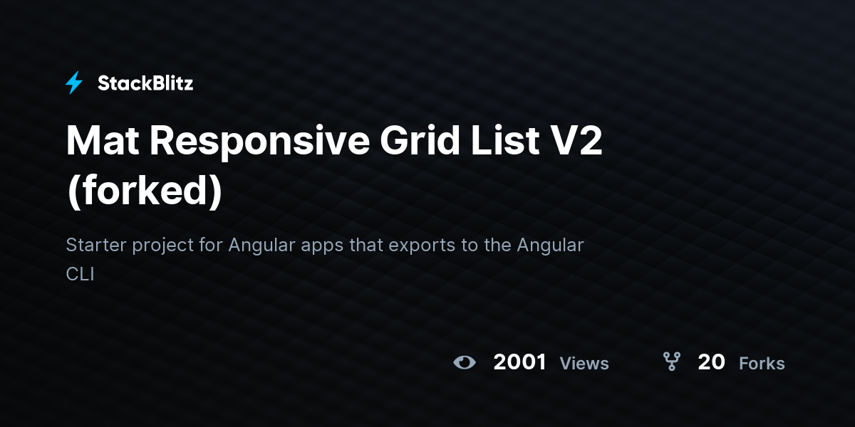 Mat Responsive Grid List V2 (forked) - StackBlitz