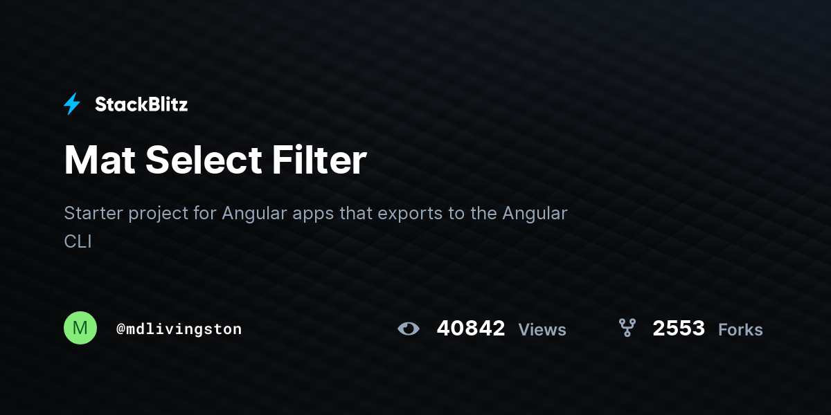 mat-select-filter-stackblitz
