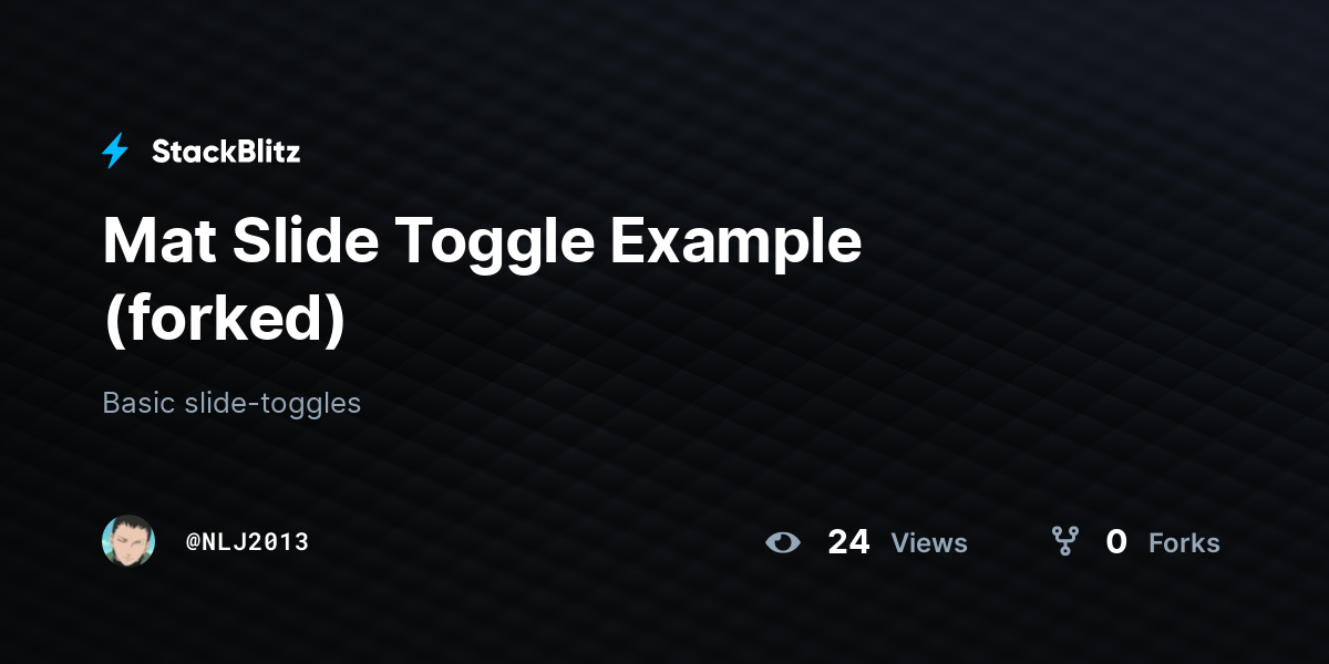 Mat Slide Toggle Example (forked) StackBlitz