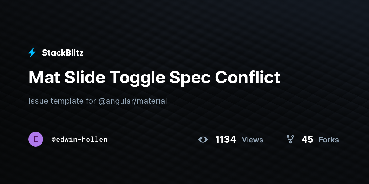 Mat Slide Toggle Spec Conflict - StackBlitz