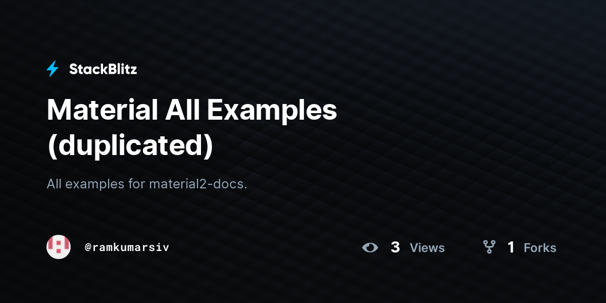 Material All Examples (duplicated) - StackBlitz