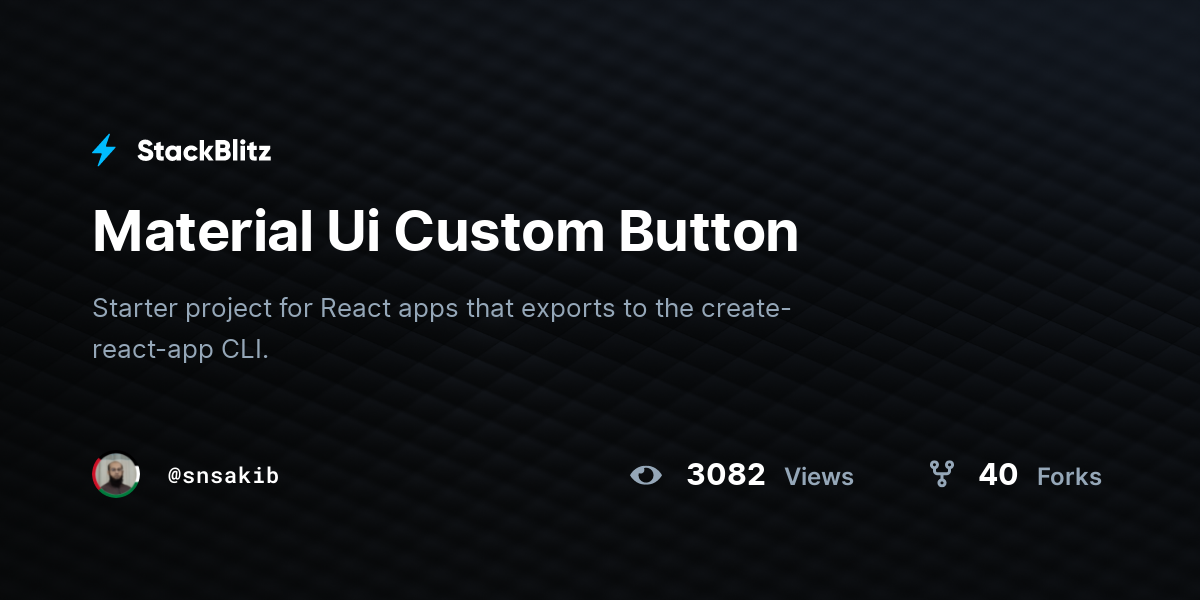 Material Ui Custom Button - StackBlitz
