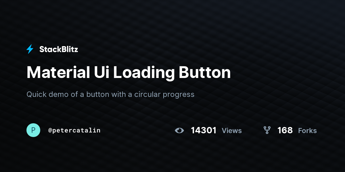 Material Ui Loading Button - StackBlitz