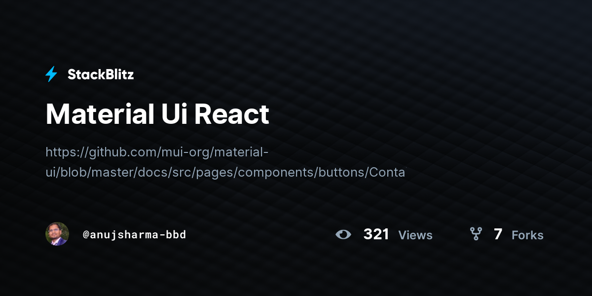 Material Ui React - StackBlitz