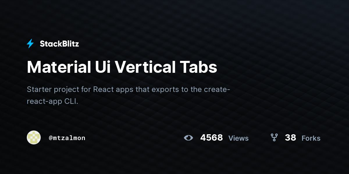 Material Ui Vertical Tabs - StackBlitz