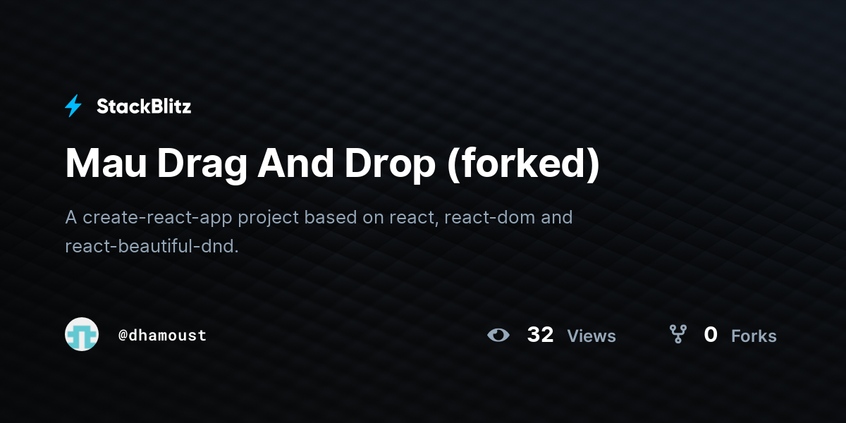 Mau Drag And Drop (forked) - StackBlitz