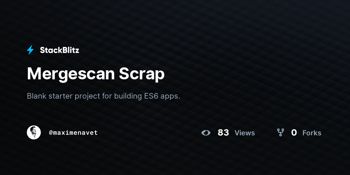 Mergescan Scrap - StackBlitz