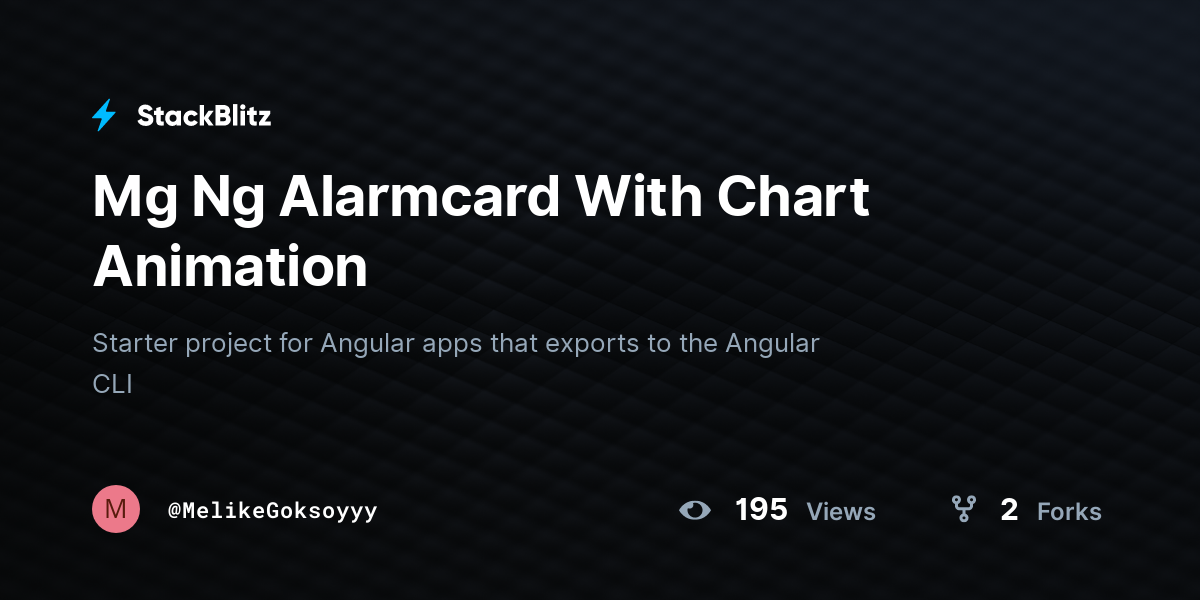 Mg Ng Alarmcard With Chart Animation - StackBlitz