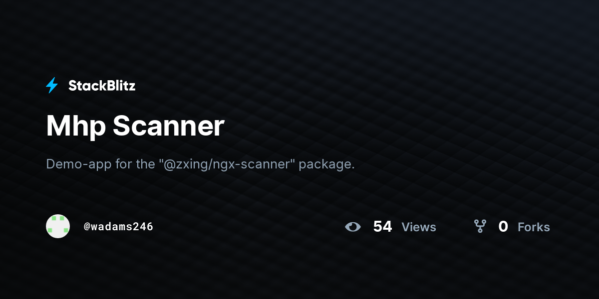 Mhp Scanner - StackBlitz