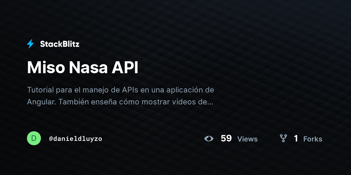 Miso Nasa API - StackBlitz